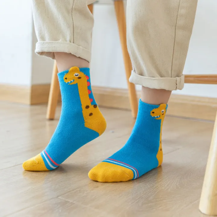 5%20Pairs%20Kids%20Socks%20Cartoon%20Dinosaur%20Pattern%20Comfortable%20Children%20Socks%20For%20Boys%20And%20Girls%20-%20Image%203