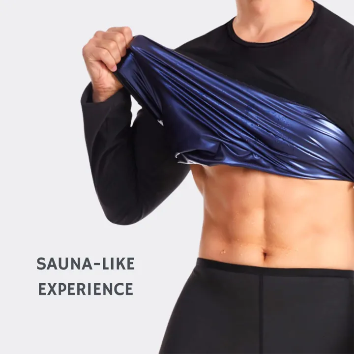 Sauna%20Shirt%20for%20Men%20Sweat%20Suit%20Compression%20Long%20Sleeve%20Top%20Weight%20Loss%20Body%20Shaper%20Shirts%20for%20Workout%20Sports%20-%20Image%202