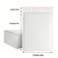 10pcs Composite Pearlescent Film Bubble Bag White Garment Packaging Express Bag Thickened Envelope Foam Waterproof Bubble Bag. 