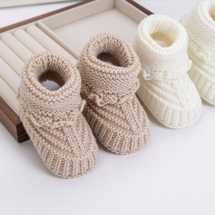 2Pcs/Pair%20Baby%20Knit%20Socks%200-12M%20Solid%20Cochet%20%20Walking%20Socks%20Newborn%20Photography%20Prop%20Infant%20Birthday%20%20Handmade%20Boutique%20Sock%20-%20Image%202