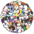 54Pcs Kawaii Colorful Cat Stickers Transparent Cat Decals For Phone Laptop Suitcase Notebook Skateboard Waterproof Stickers.