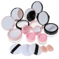 Portable Plastic Powder Box Empty Loose Powder Pot With Sieve Mirror Cosmetic Sifter Loose Jar Travel Makeup Container 7 Styles. 