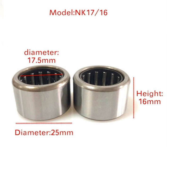 Needle Roller Bearing For Bafang BBS01 BBS02 Axle Bearing NK17/16 Middrive Motor 25mm Needle Bearing Electric Bicycle Part