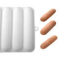 6-Cells Chocolate Eclair Dessert Bakeware Long Strip Puffs Baking Mold Finger Shaped Puff Pastry Mold Kitchen Silicone Bakeware.