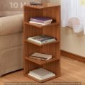 Corner Bookcase
With generous storage space on 4 open shelves, this classic reader's stand by Oakridge accents allows easy access to books, magazines and periodicals.. 