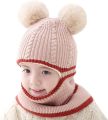1-4 Years Baby Kids New Autumn Winter Bear Ear Knitted Cap Children Cute Warm Beanies Hats Girls Boys Knit Pullover Bonnet Caps. 