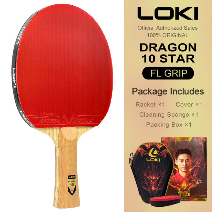 LOKI%20DRAGON%2010%20STAR%20Table%20Tennis%20Racket%20Professional%205%20Wood%202%20ALC%20Ping%20Pong%20Paddle%20Bat%20Carbon%20Blade%20with%20FH%20RXTON%209%20&%20BH%20RXTON%207%20-%20Image%207