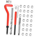 30Pcs Metric Thread Repair Insert Kit M3 M4 M7 M9 M11 Helicoil Car Pro Coil Tool 304 Stainless Steel Auto Repair Tool Bag. 