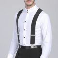 Heavy Duty Big Size Suspenders for Men Work Outdoor 2 Inch Wide X Back 4 Strong Clips Adjustable Elastic Trouser Braces Straps. 