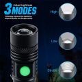 Illuminate Your Adventures With The Rechargeable Metal Body High Power Long Distance Flashlight. 