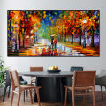 Modern Colorful Abstract Canvas Prints Art Rainy Garden Landscape Posters Picture Wall Art Painting for Living Room Bedroom. 