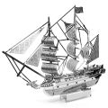 Black Pearl Pirate Ship 3D Metal Puzzle Model Kits DIY Laser Cut Puzzles Jigsaw Toy For Children.