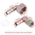 Gas Cooker Universal Joint Hose Connection Four-Part Internal Thread Intake Elbow Screw 4 points Universal Joint. 