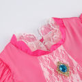 Pumber Bros Vedio Game Movie Cosplay Girl Peach Dress up Lace Ball Gown Princess Costume Kid Cute Halloween Clothing Frock 2-10Y. 