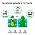 1 Children's Beach Towel, Cartoon Beach Cape with Hat, Soft and Absorbent, Suitable for Family, Shower, Swimming and Beach. 