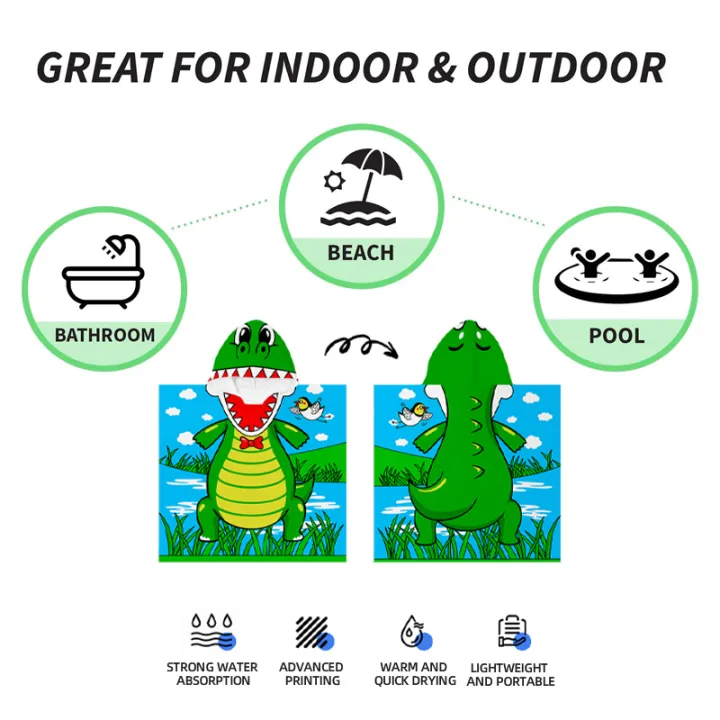 1%20Children's%20Beach%20Towel,%20Cartoon%20Beach%20Cape%20with%20Hat,%20Soft%20and%20Absorbent,%20Suitable%20for%20Family,%20Shower,%20Swimming%20and%20Beach%20-%20Image%202