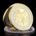 United States Naval Special Warfare Command Navy Seals Collectible Golden Plated Souvenir Coin Commemorative Coin Challenge Coin. 