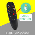 Wireless Air Mouse Remote G10 Model Voice Remote Control 2.4G Wireless IR Learning for Smart Tv Box and PC with IR Learning Fly Air Remote Mouse for Android TV Box Black Remote Controller. 