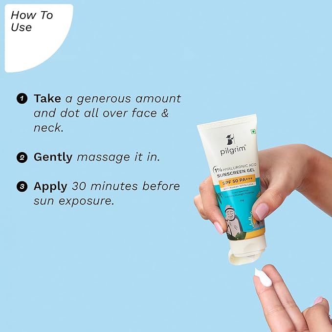 Pilgrim%201%25%20Hyaluronic%20Acid%20Sunscreen%20Gel%20SPF%2050%20PA+++%2050%20gm%20-%20Image%206