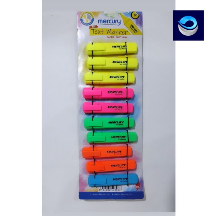 Mercury%20Highlighter%20Text%20Marker%20Multicolor%20Pack%20of%2004%20Pcs%20-%20Image%202