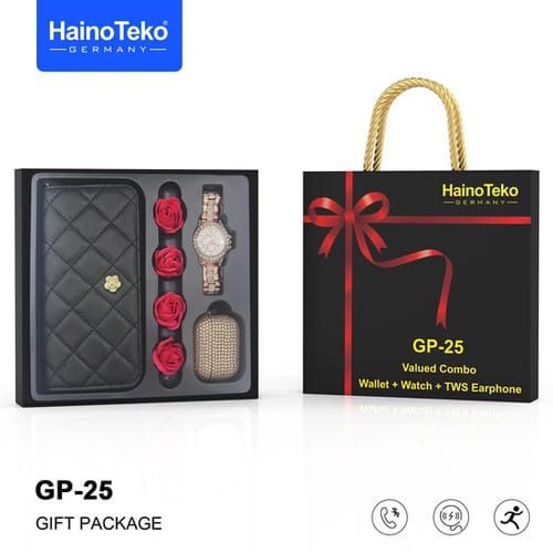Haino teko GP-25 Valuted combo wallet +Watch + Tws earphones