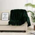 Christmas Green Large Fleece Throw Blanket for Couch Sofa Super Soft and Warm Blankets Forest Green Throw All Season Use Cozy. 