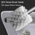Space Aluminum Toilet Brush Holder Set Bathroom Wall Mounted Hanging WC Clean Tool Vertical Stand Long Handle Toilet Wash Brush. 
