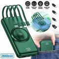 Power Bank with Built-in 4 Cable, 20000mAh Wireless Portable Charger,6 Outputs & 3 Inputs Fast Charging External Power Delivery USB-C Battery Pack. 