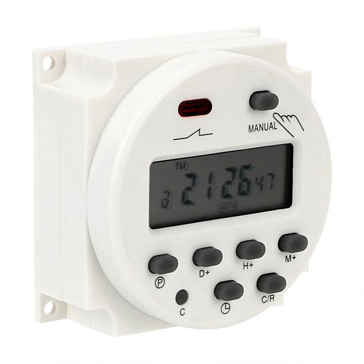 Time Control Switch Auto On/Off Relay Digital LCD Electronic AC 220 ...