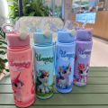 700ml Cute & Durable Cartoon Space Cup with Hand-held Ring BPA-Free High Temperature Resistant Portable Outdoor Water Bottle.