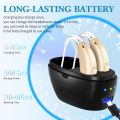 Hearing Aid, Rechargeable for Seniors, Noise Reduction, 5-Level Volume Adjustment, Clear Sound, with Charging Case.