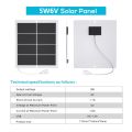 5W Sunpower Portable Solar Panel 6V Solar Plate WithUSB Safe Stabilize Charger For Power Bank Phone Outdoor Camping Home RV .