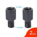 1 Pair Black Motorcycle Mirror Adapters M10 10MM M8 8MM Rearview Mirrors Conversion Bolt Clockwise Anti-clock Right Left Thread. 