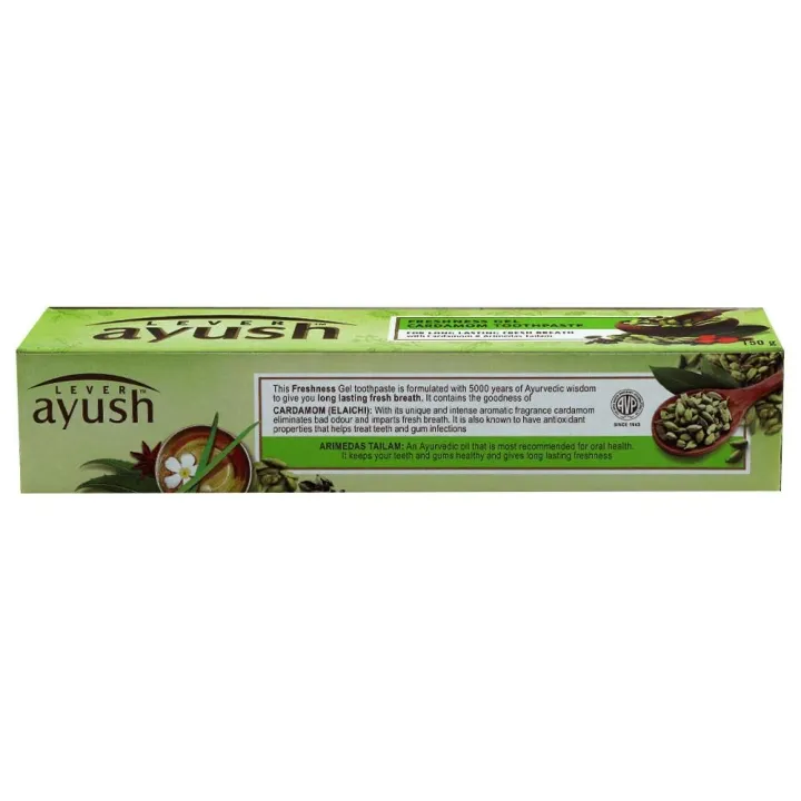 Lever%20Ayush%20Freshness%20Gel%20Cardamom%20Toothpaste%20150%20g%20-%20Image%203