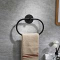 Bathroom Stainless Steel Towel Ring Stylish Design Hanging Hole-Free Adhesive Towel Storage Rack Bathroom Accessories Decoration.