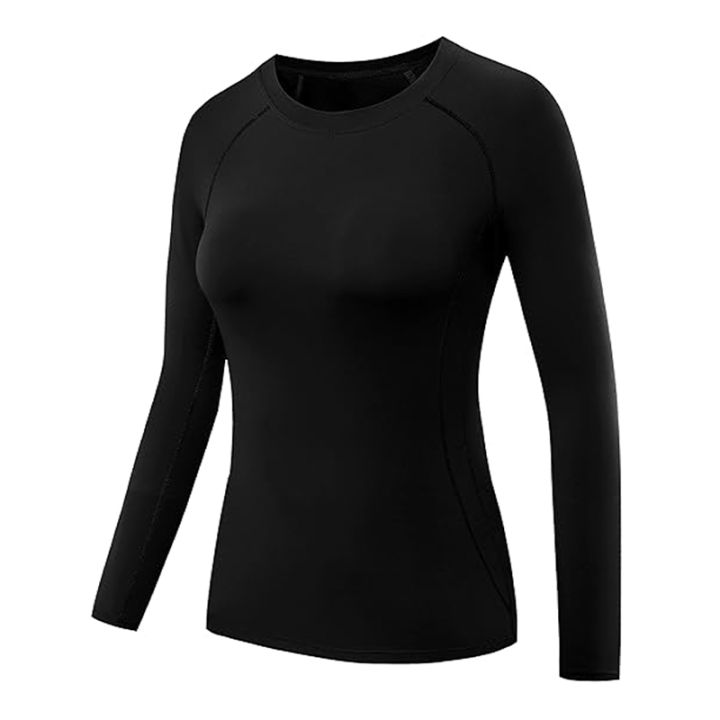 Women's%20Compression%20Shirt%20Athletic%20Yoga%20Running%20Long%20Sleeve%20T-Shirt%20Spring%20Fall%20Gym%20Workout%20Stretchy%20Baselayers%20Rash%20Guard%20Tops%20-%20Image%202
