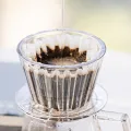 TIMEMORE B75 Basket Coffee Dripper Crystal Eye Pour Over Coffee Filter PCTG 1-2Cups Coffee Maker Flat Bottom Increase Uniformity. 