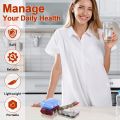 10 Compartments Travel Pill Organizer Pocket Portable Pill Storage Box Case Daily Pill Container or Purse Fish Oil Medicine.