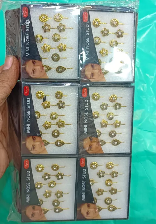 12%20Pcs%20Antique%20Stylish%20Nose%20Pin%20For%20Girls/Women%20%7C%20Nose%20Pin%20Without%20Piercing%20-%20Image%206