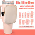 Water Bottle Pouch for For Stanley Cup 40oz/20oz/30oz Water Bottle Caddy Neoprene Tumbler Bag for Cards Keys Wallet Earphone. 