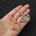 New Harried Time Necklace Timer Hourglass 360 Rotatable Potters Cosplay Props Astronomical Time Converter Magic School Fans Gift.