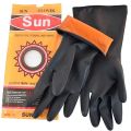 1 Pair Sun (Brand) Safety Hand Gloves, Resist Oil, Acid And Most Chemicals All Time All Work Protect Your Hand Safely.