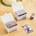 2/4PCS Small Semi-Transparent Plastic Cards Cases Folder Matte Flip-Top Jewelry Box Accessories Storage Organize Packaging Boxes.