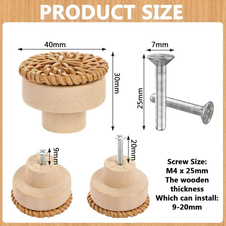 2pcs%20Solid%20Wooden%20Door%20Handle%20Circular%20Small%20Rattan%20Weaving%20Single%20Hole%20Cabinet%20Wardrobe%20Shoe%20Drawer%20Pulls%20Knobs%20for%20Furniture%20-%20Image%206