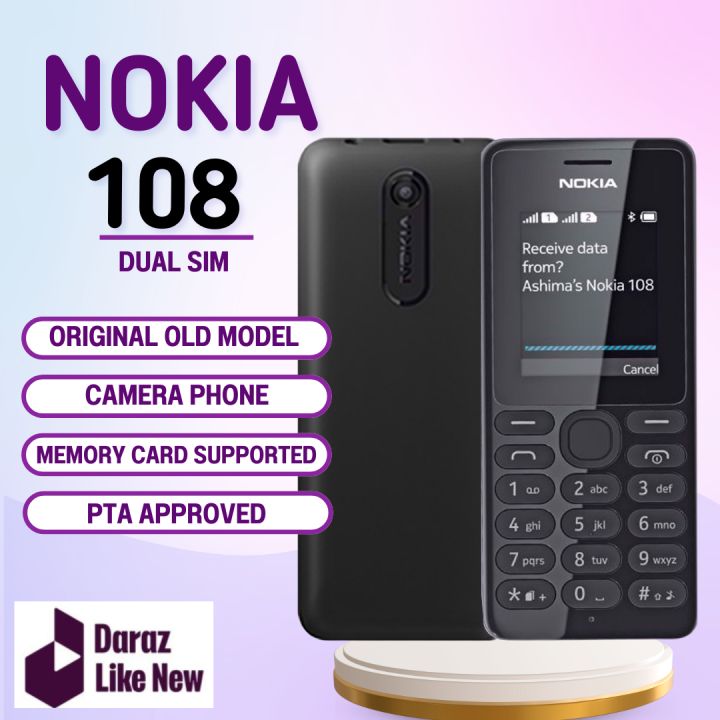 Nokia 108 Dual Sim - Camera Phone, Audio Video Player - PTA Approved