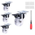 4PCS 2 Inch Heavy Duty Furniture Caster Soft  Universal Wheel Swivel Caster Mute Trolley Wheel With/Without Brake. 