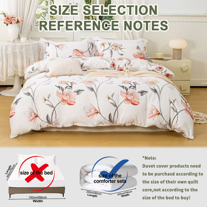 3pcs/set%20Leaf%20Floral%20Pattern%20Duvet%20Cover%20Set(1%20Duvet%20Cover%20&%202%20Pillowcase%EF%BC%89Soft%20And%20Skin-Friendly%20Duvet%20Cover%20Bedding%20Set%20For%20-%20Image%202