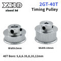 2GT/GT2 Timing Pulley 40T Tooth Teeth Bore 5/6/6.35/8/10/12mm Synchronous Wheel Width 6mm/10/mm/15mm Belt Width Timing Belt Gear. 