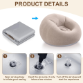 Foldable Portable Pvc Inflatable Sofa, Soft Indoor Bedroom Leisure Bean Bag Chair, Outdoor Camping Lazy Seat, Round Single-Person Inflatable Sofa. 