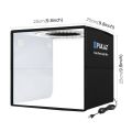 PULUZ 25cm Folding Portable High 97 CRI Ring LED Light Photo Lighting Studio Shooting Tent Box with 12 Colors Backdrops.